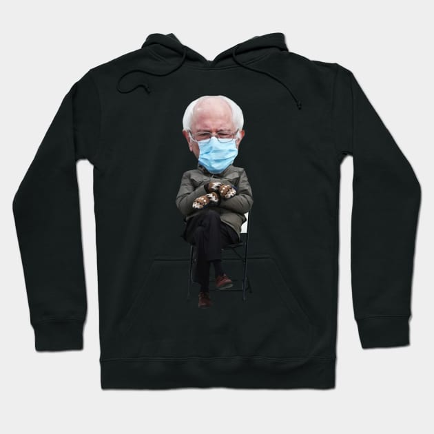 Bernie Sanders Sitting In A Folding Chair With Mittens At Inauguration 2021 Meme Hoodie by acatalepsys 